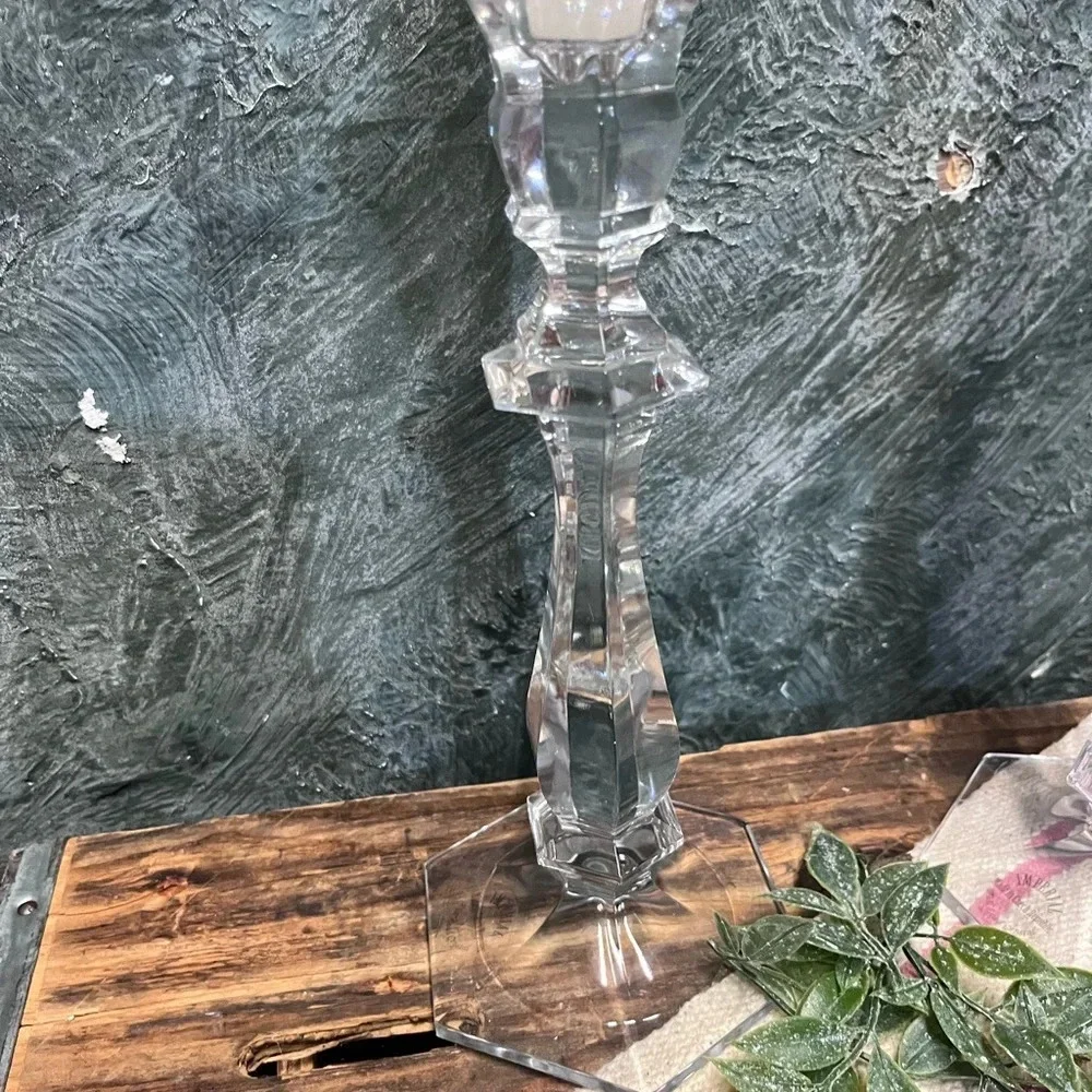 Imperial lead crystal 10” candlestick  holder taper - Picture 4 of 6